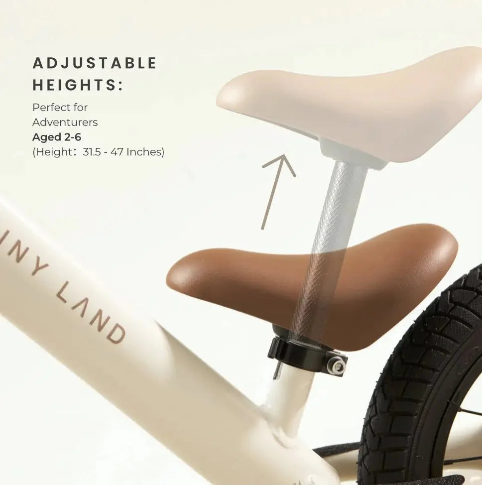Tiny Land® Balance Bike - Milky White - Chickadees Wooden Toys