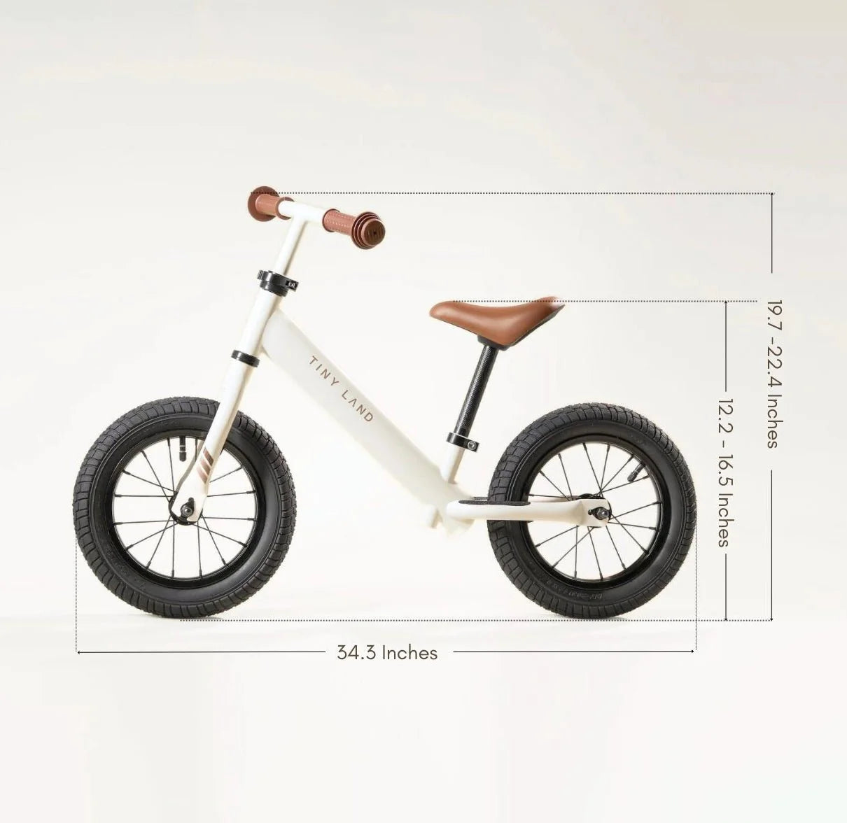 Tiny Land® Balance Bike - Milky White - Chickadees Wooden Toys