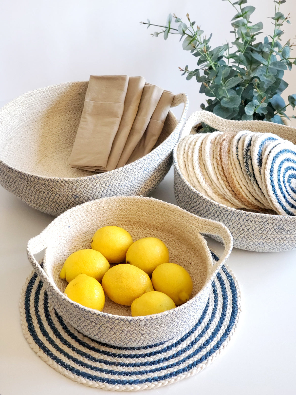Amari Fruit Bowl - Blue - Chickadees Wooden Toys