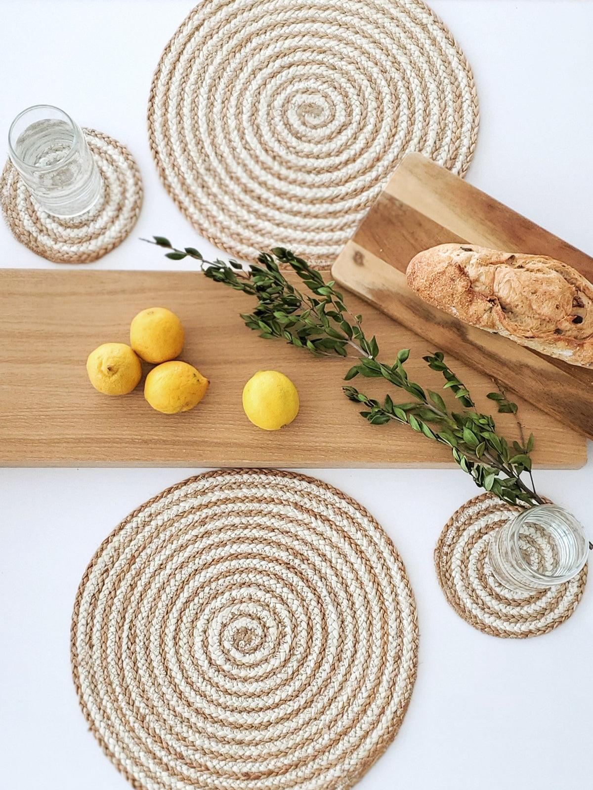 Kata Spiral Placemat - Natural (Set of 4) - Chickadees Wooden Toys