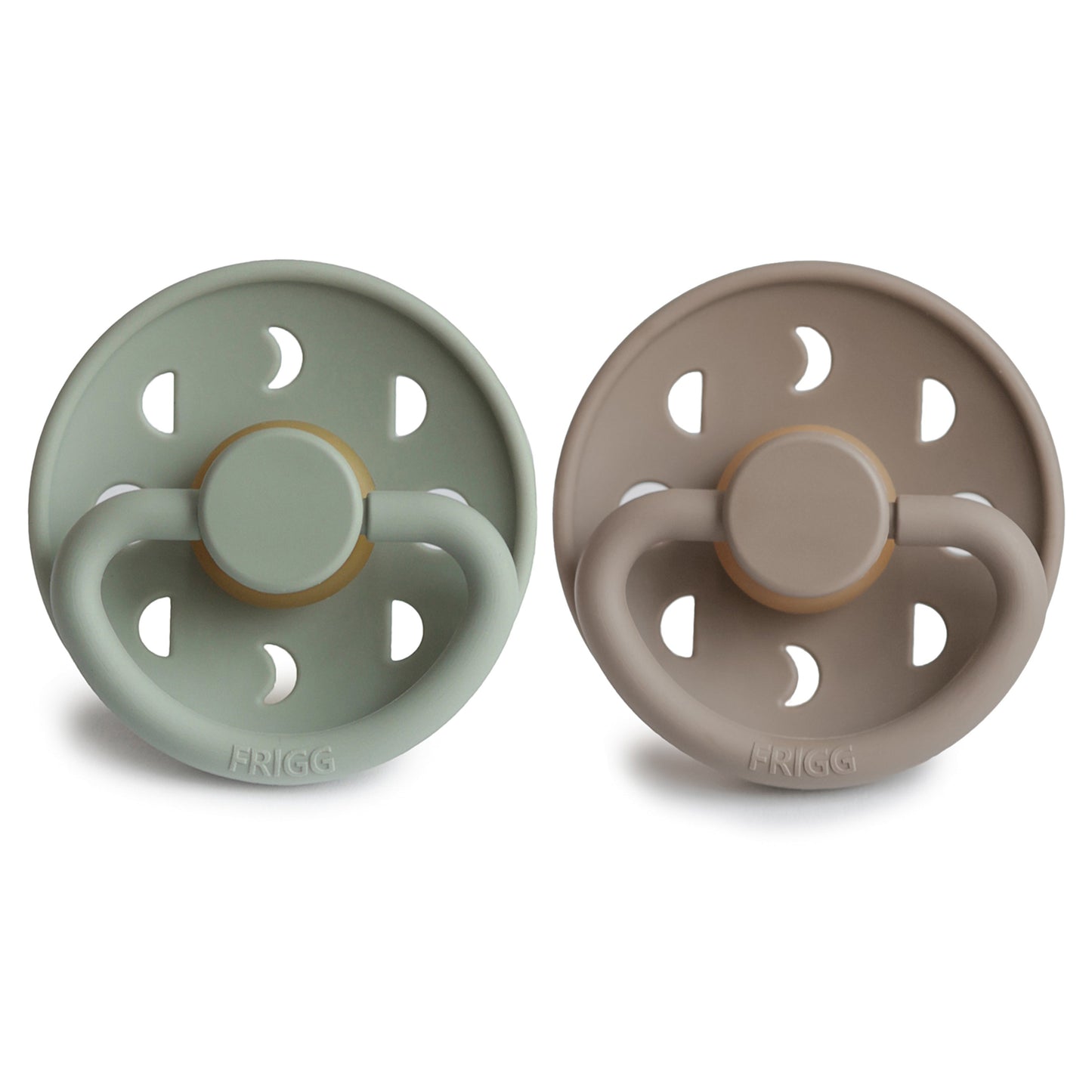 FRIGG Moon Natural Rubber Pacifier 2-Pack - Chickadees Wooden Toys