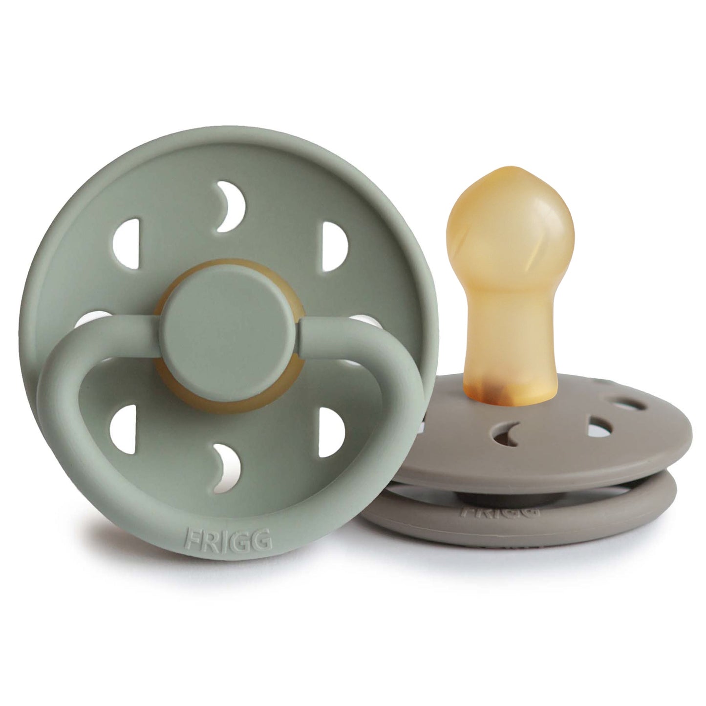 FRIGG Moon Natural Rubber Pacifier 2-Pack - Chickadees Wooden Toys
