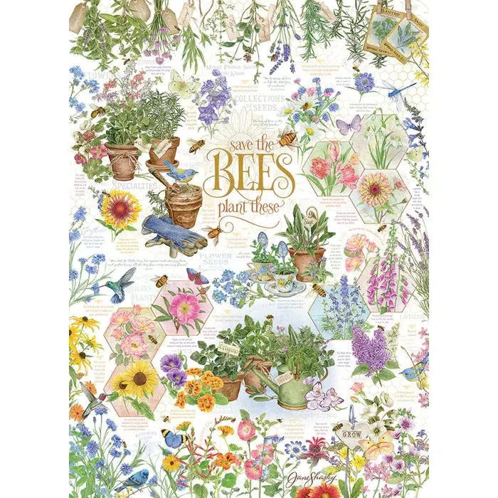 Save the Bees 1000 Piece Jigsaw Puzzle Cobble Hill - Chickadees Wooden Toys