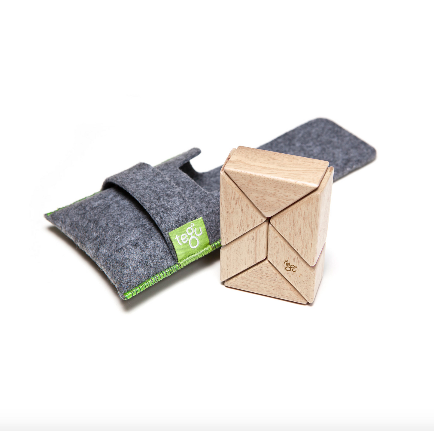 Pocket Pouch Prism <br>Magnetic Wooden Blocks <br>6 pieces - Chickadees Wooden Toys