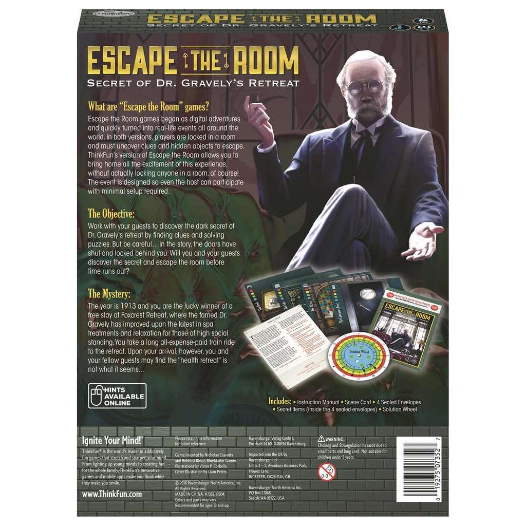 Secret of Dr. Gravely's Retreat - Escape the Room Game - Ravensburger