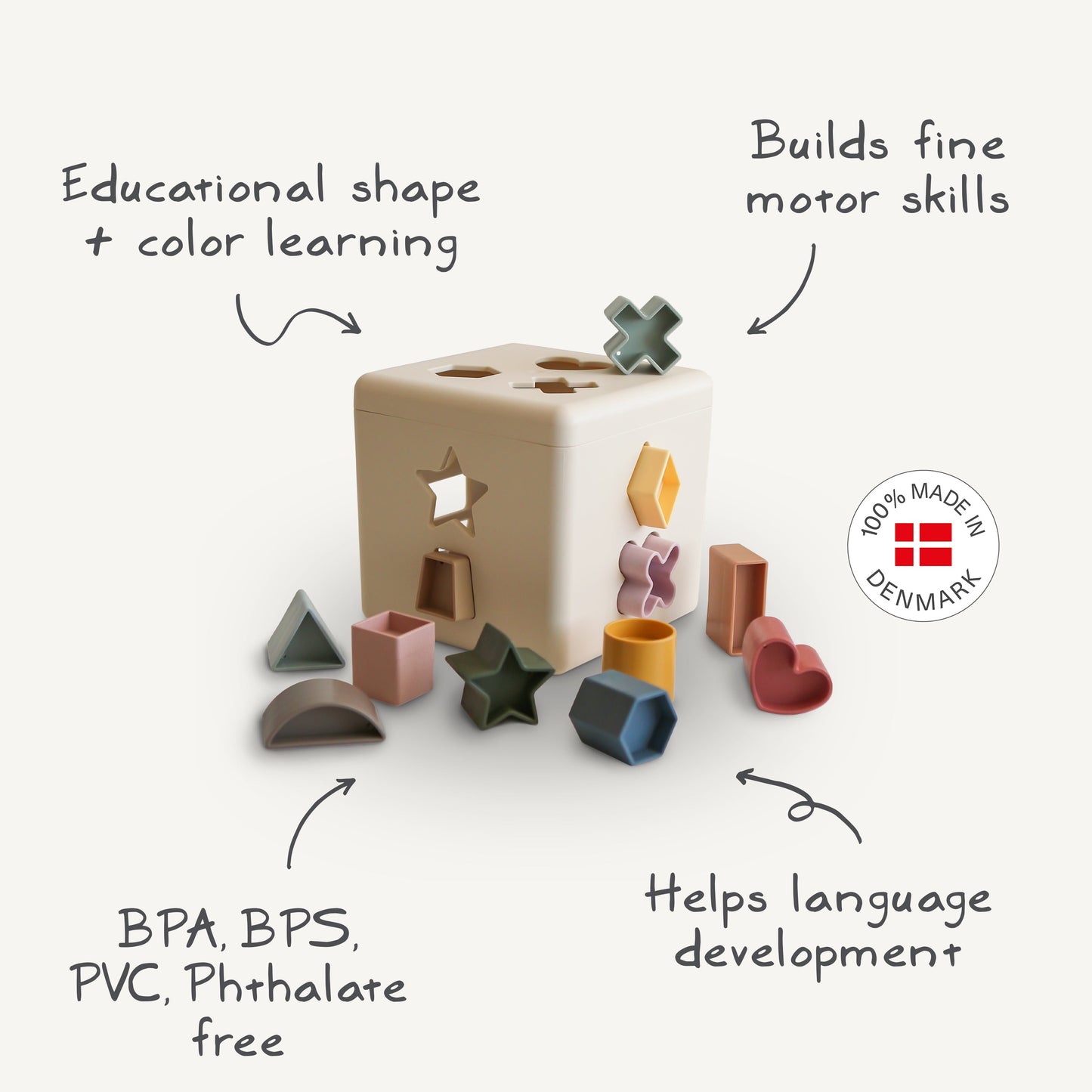 Shape Sorting Box - Chickadees Wooden Toys