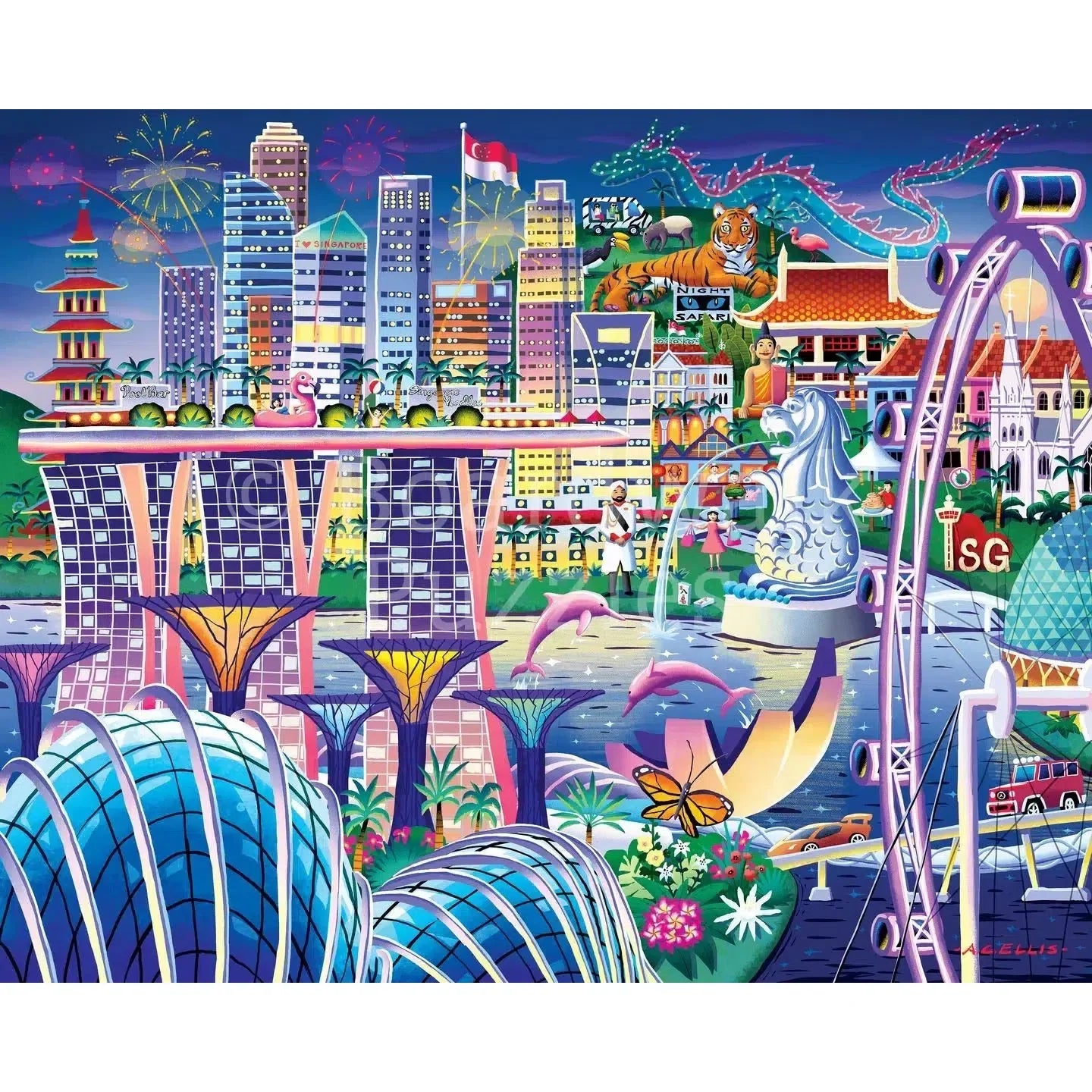 Singapore 210 Piece Jigsaw Puzzle Boardwalk