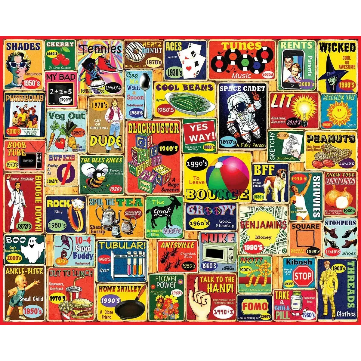 Slang We Used 1000 Piece Jigsaw Puzzle White Mountain