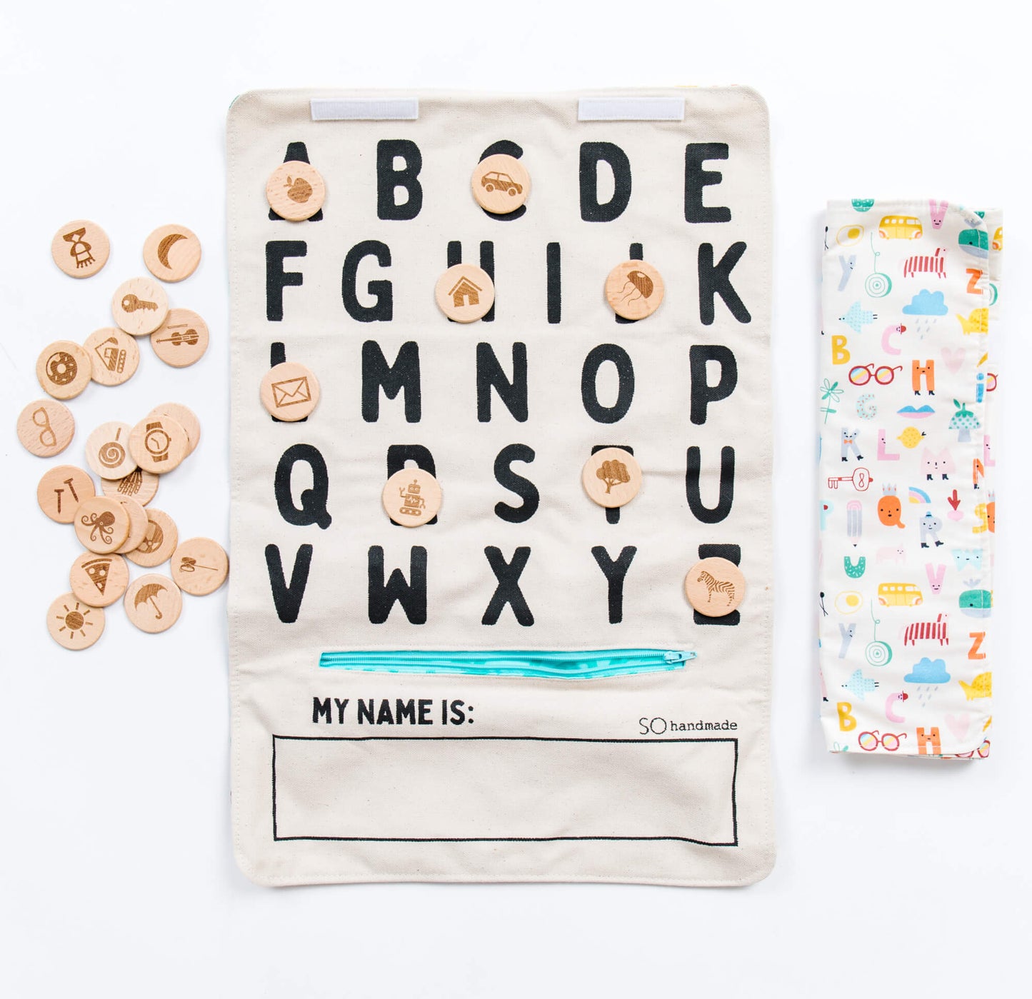 ABC Play Mat – Educational & Portable Alphabet Play for Kids - Chickadees Wooden Toys