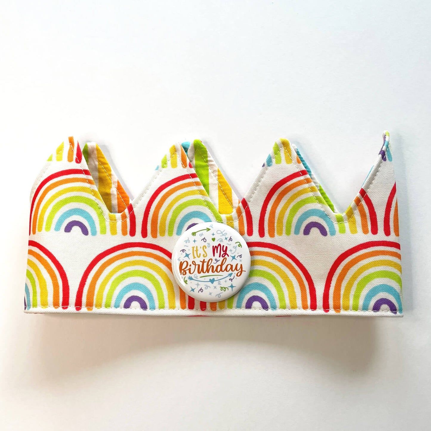 Rainbow Crown for Dress Up: "It will brighten your day!" - Chickadees Wooden Toys