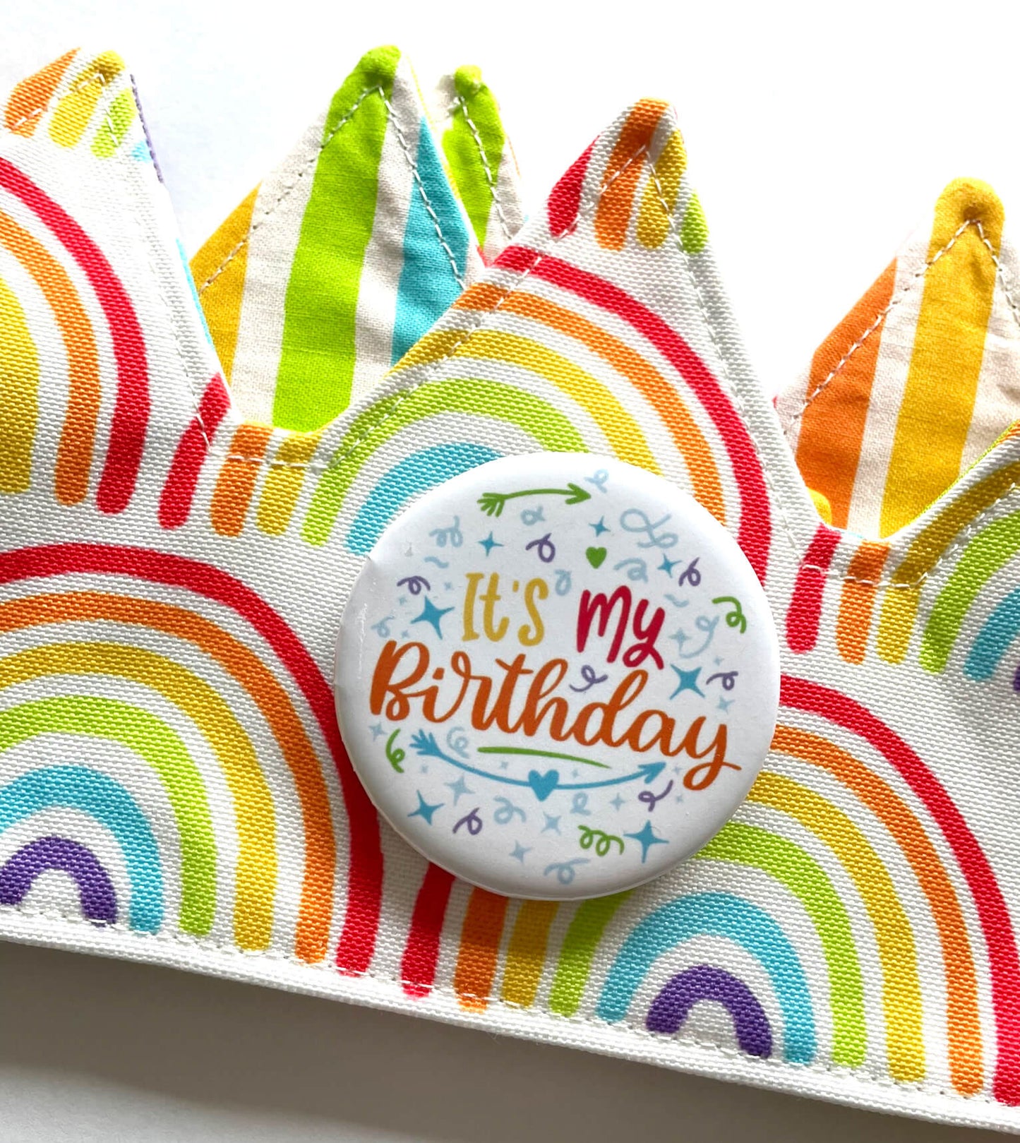 Rainbow Crown for Dress Up: "It will brighten your day!" - Chickadees Wooden Toys