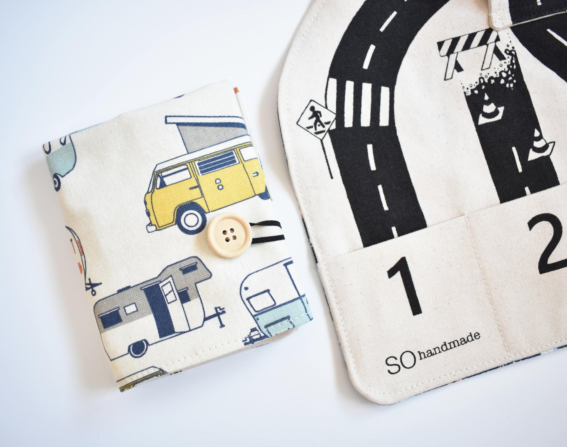 Car Play Mat: "The fun mat is so easy to travel with!" - Chickadees Wooden Toys