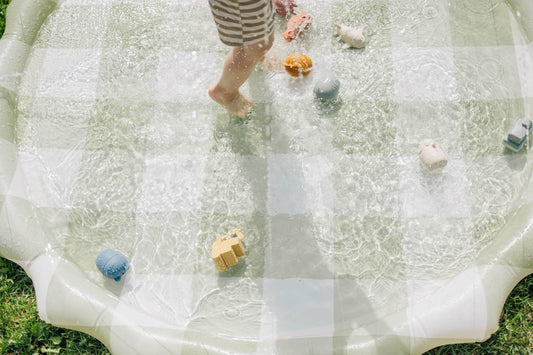 Green Gingham Splash Pad - Chickadees Wooden Toys