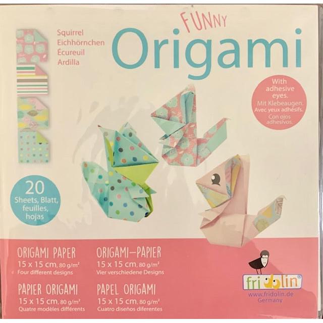 Squirrel Funny Origami Kit Fridolin - Chickadees Wooden Toys