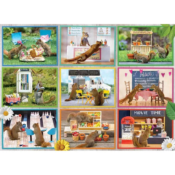 Squirrels Around Town 1000 Piece Jigsaw Puzzle Cobble Hill