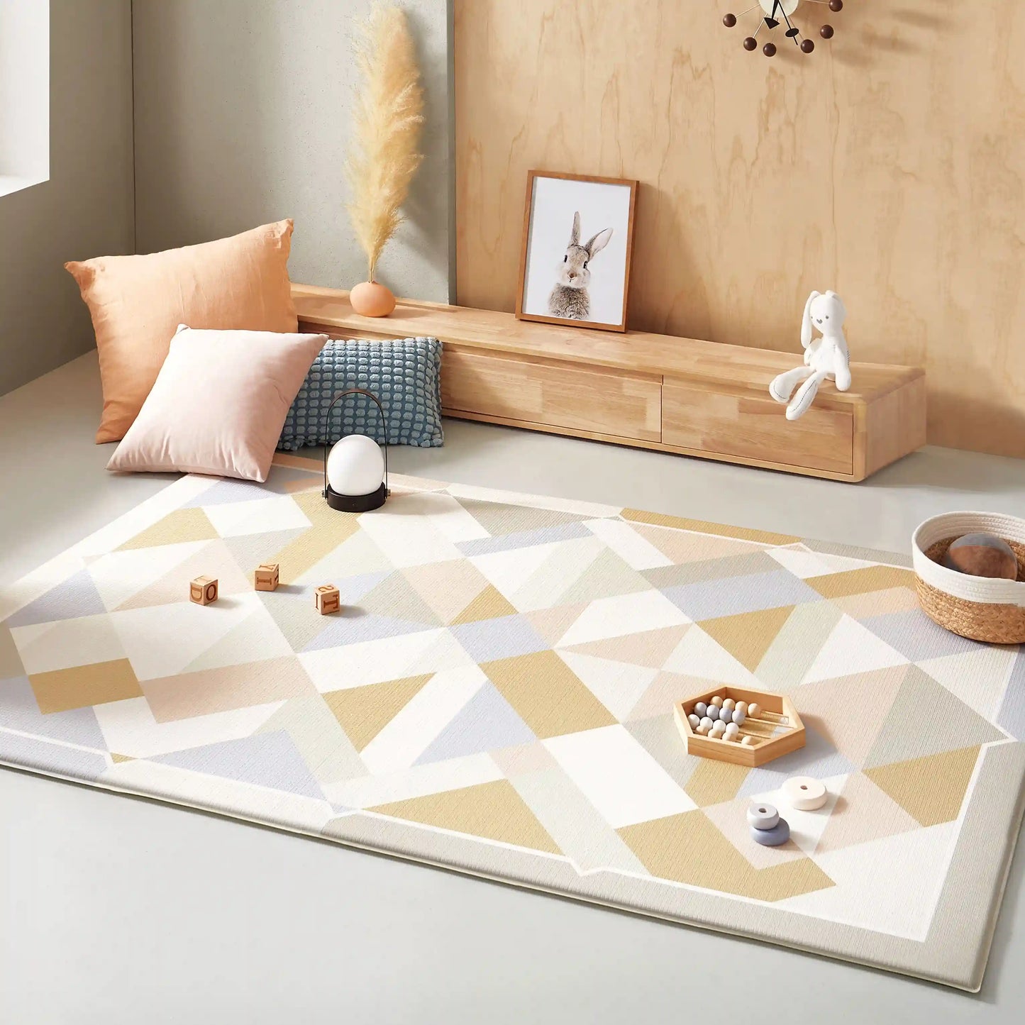 Tiny Land® Double-Sided Baby Playmat Urban Zoo Adventure - Chickadees Wooden Toys