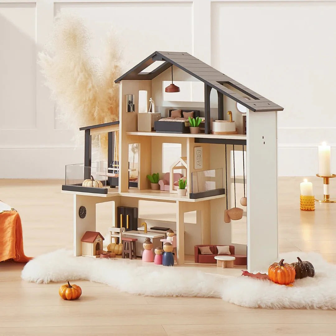 Tiny Land® Sweetwood Edge Dollhouse without Dolls | Chickadees Wooden Toys