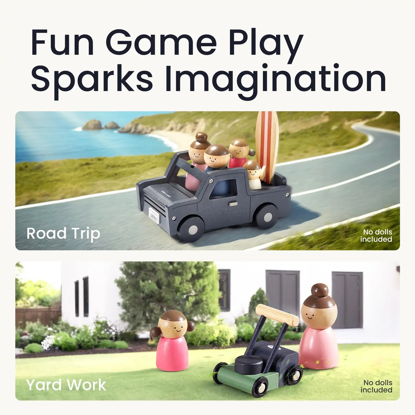 Tiny Land® Wooden Dollhouse - Garage - Chickadees Wooden Toys