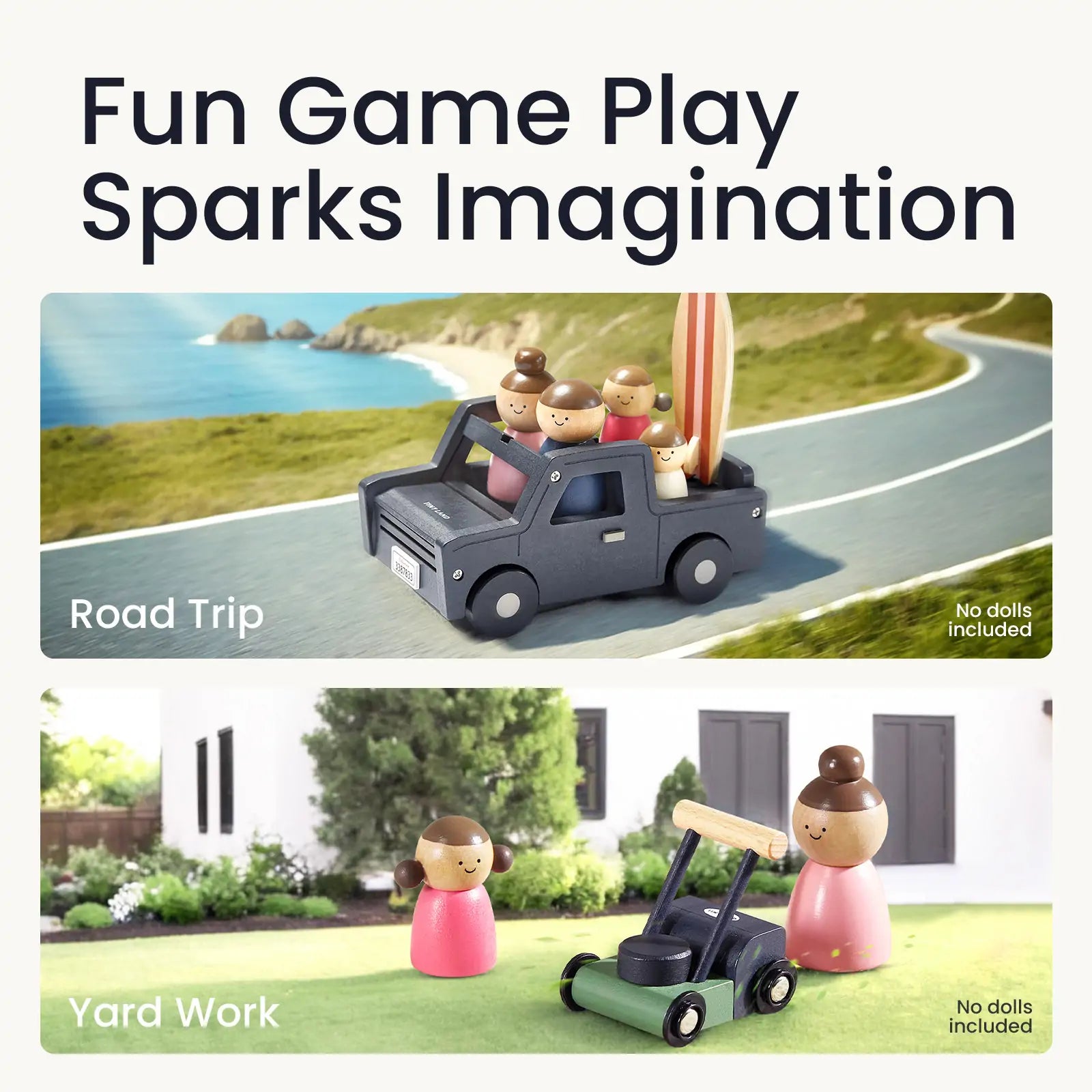 Tiny Land® Wooden Dollhouse - Garage - Chickadees Wooden Toys