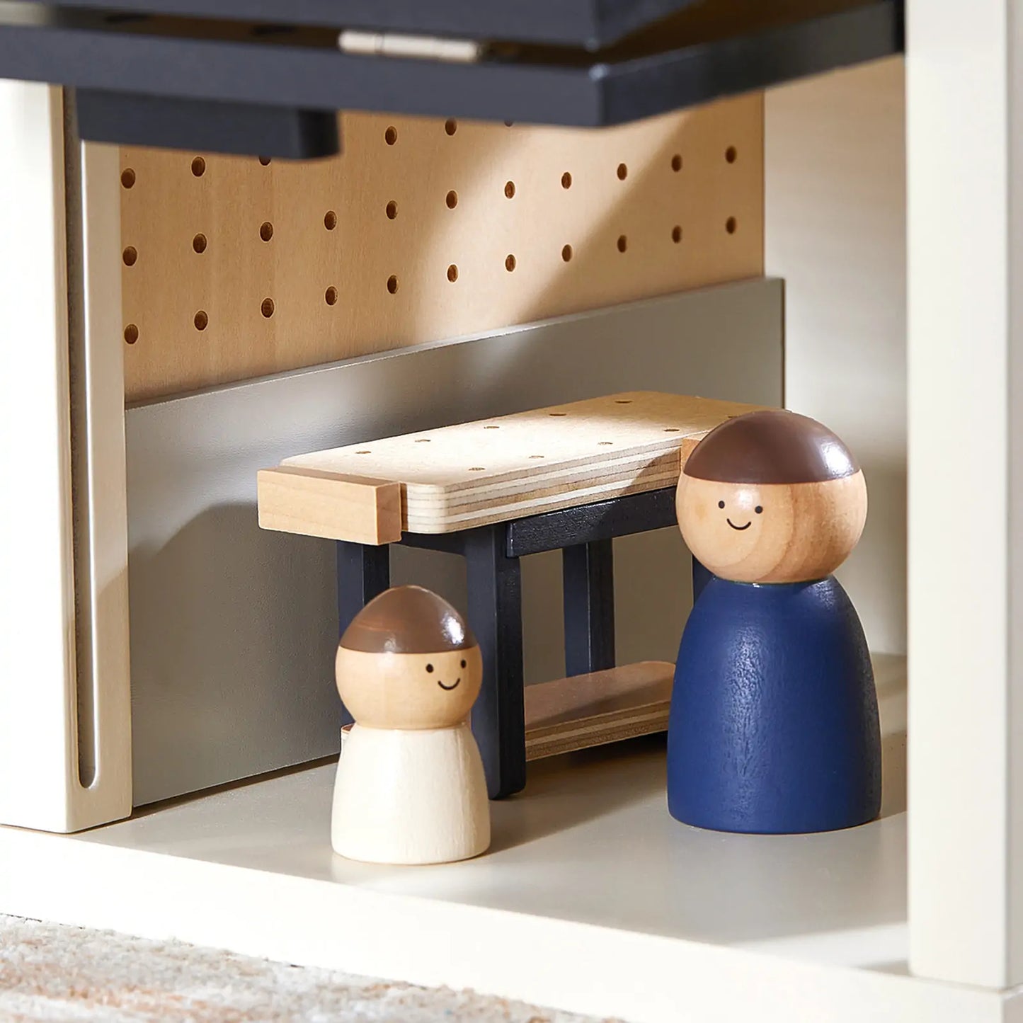 Tiny Land® Wooden Dollhouse - Garage - Chickadees Wooden Toys