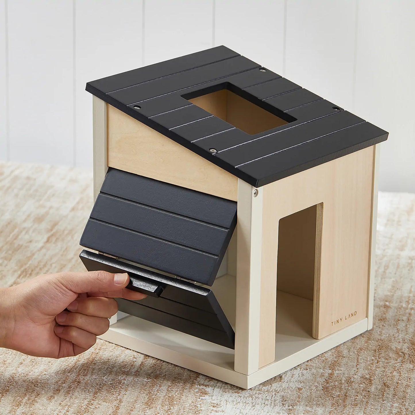 Tiny Land® Wooden Dollhouse - Garage - Chickadees Wooden Toys