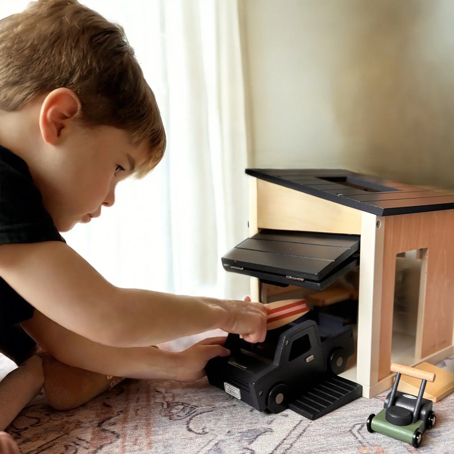 Tiny Land® Wooden Dollhouse - Garage - Chickadees Wooden Toys