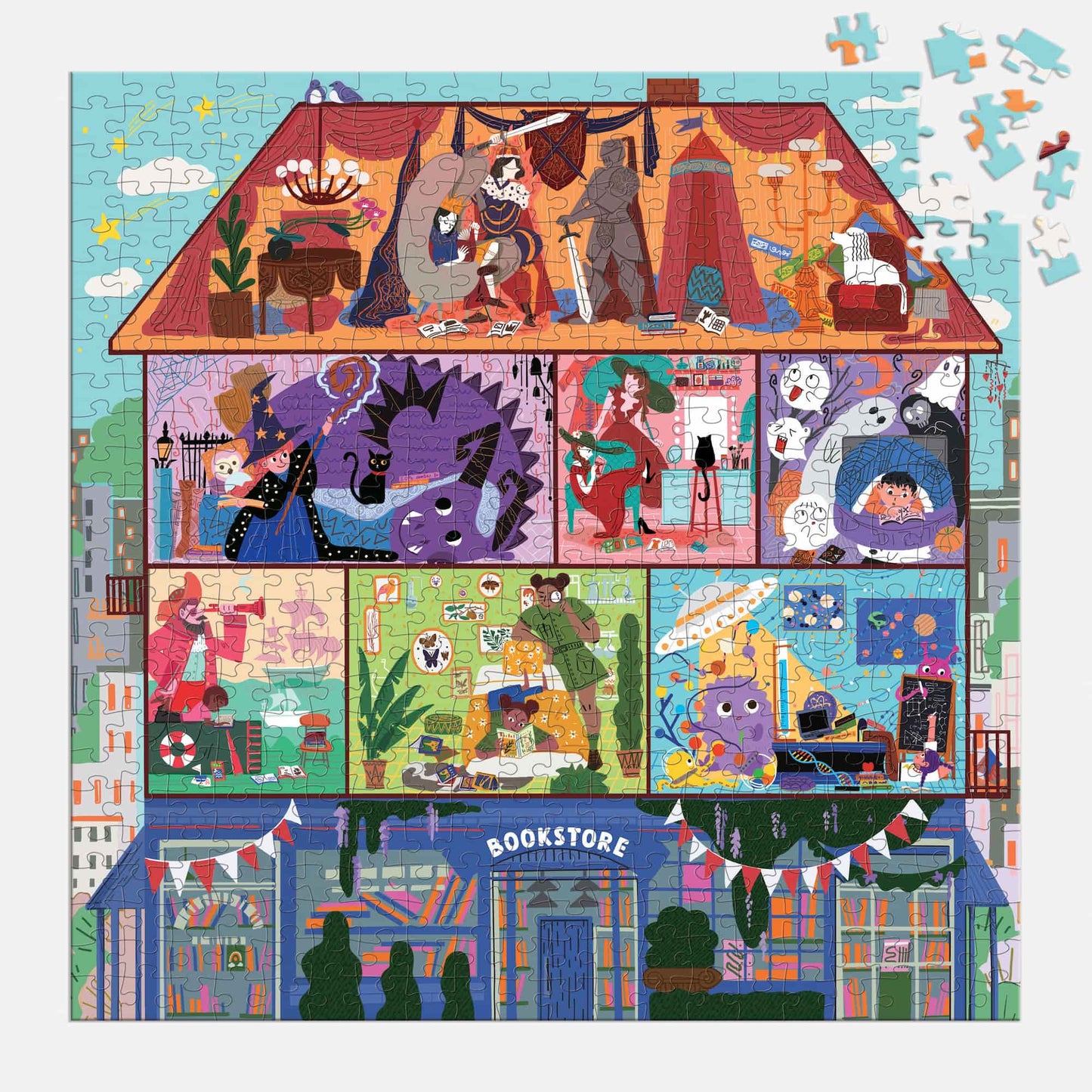 The Magic of Stories 500 Piece Jigsaw Puzzle Mudpuppy