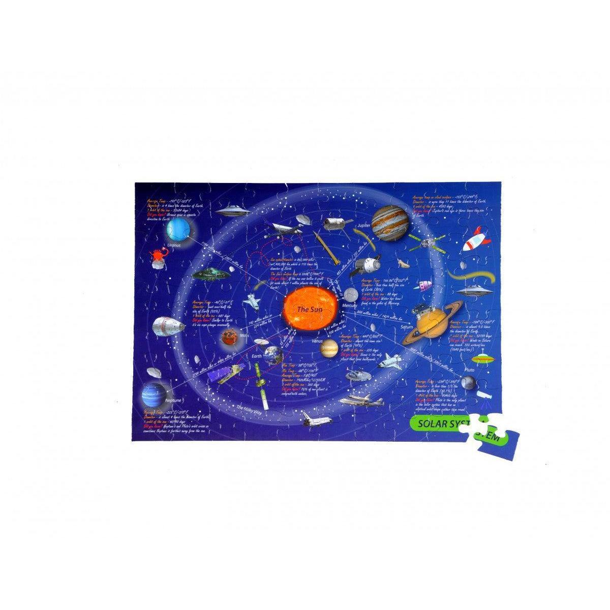 The Solar System 100 Piece Jigsaw Puzzle in Sphere Tin Purple Cow