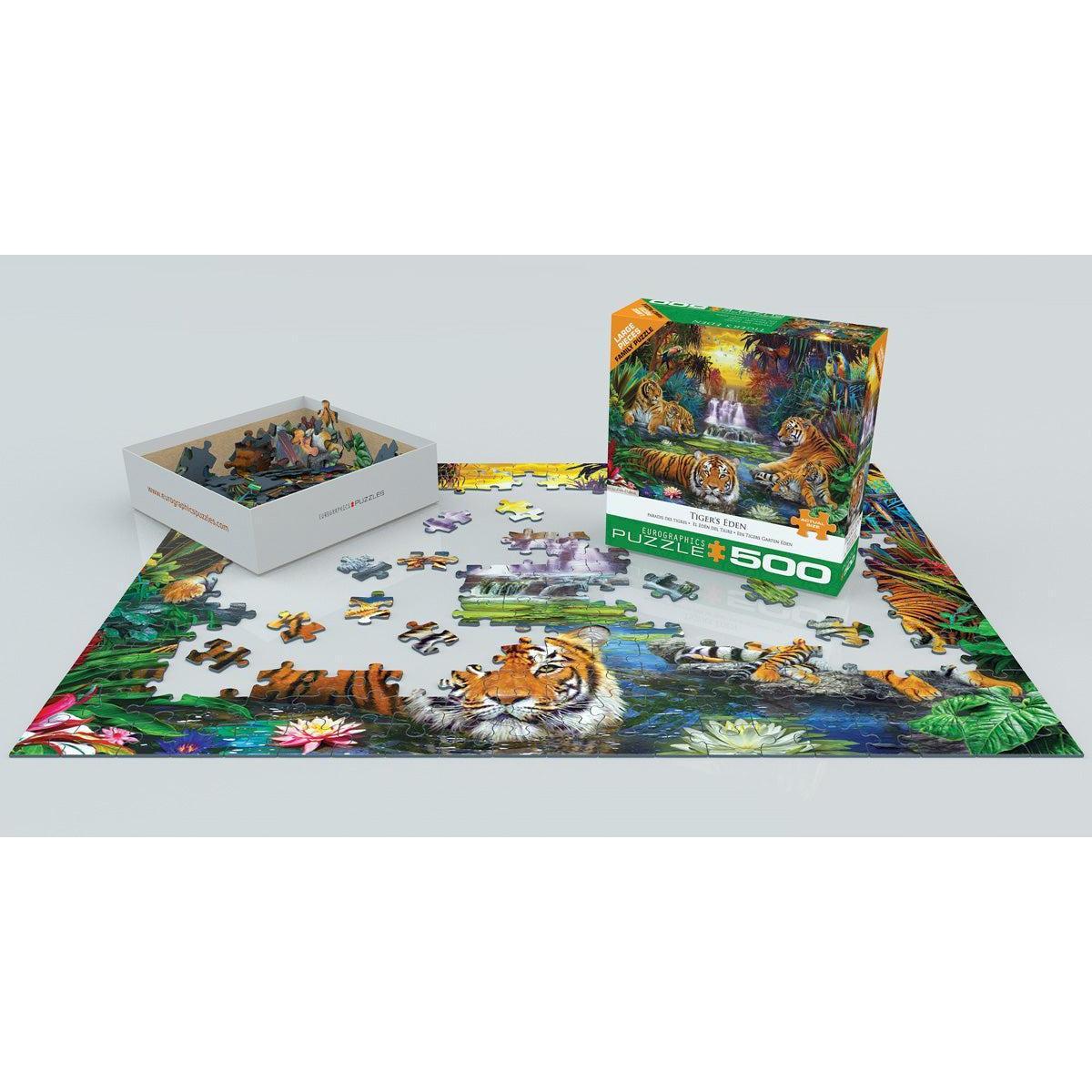 Tiger's Eden 500 Piece Jigsaw Puzzle Eurographics