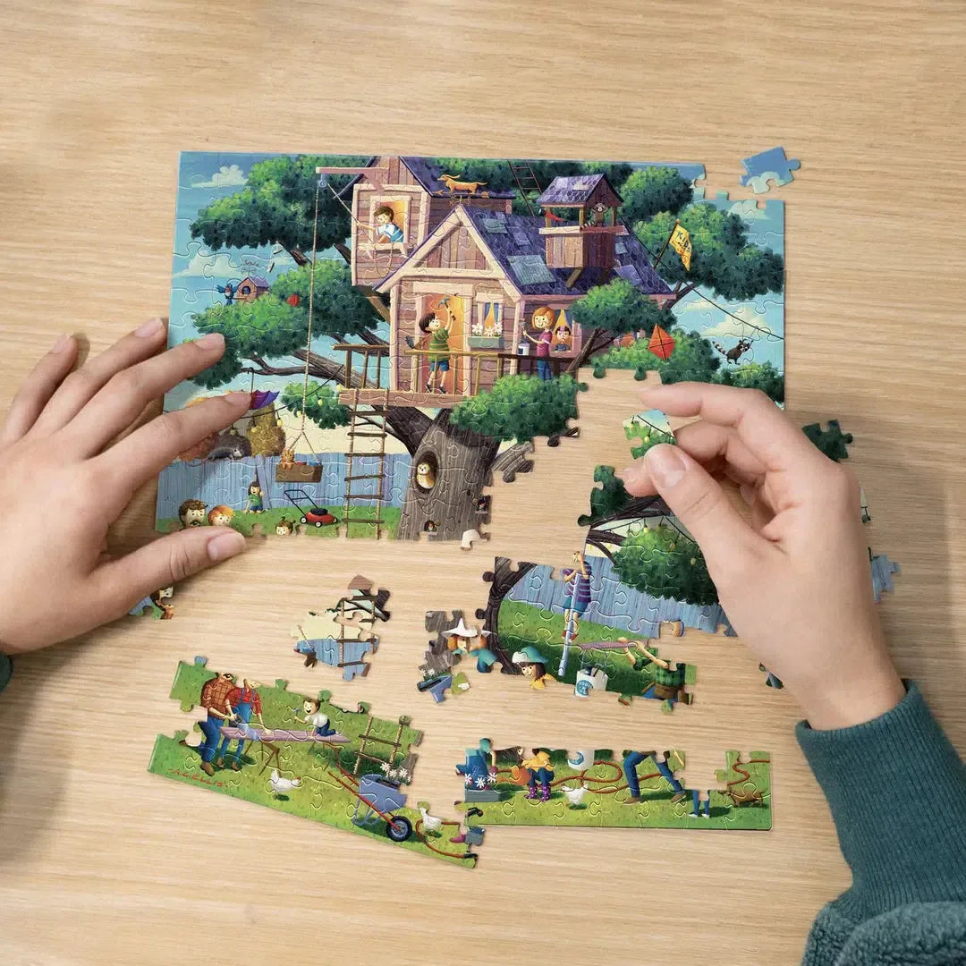 Tree House Adventure 210 Piece Jigsaw Puzzle Boardwalk - Chickadees Wooden Toys