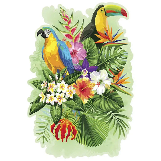 Tropical Birds 300 Piece Wood Jigsaw Puzzle Wooden City - Chickadees Wooden Toys