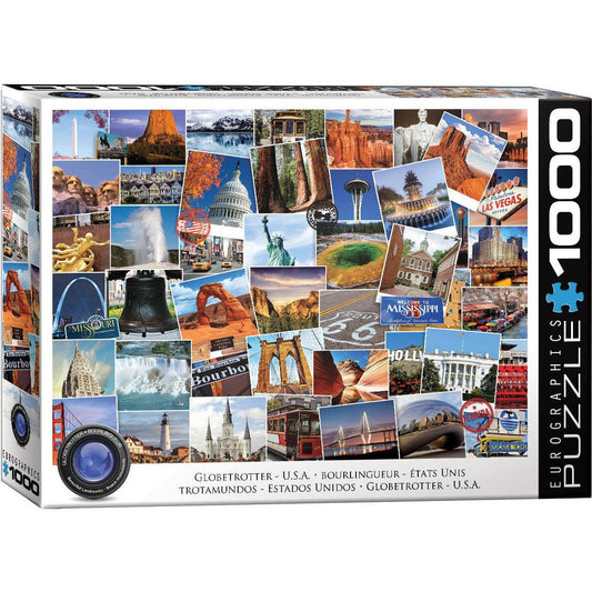 USA Globetrotter 1000 Piece Jigsaw Puzzle Eurographics