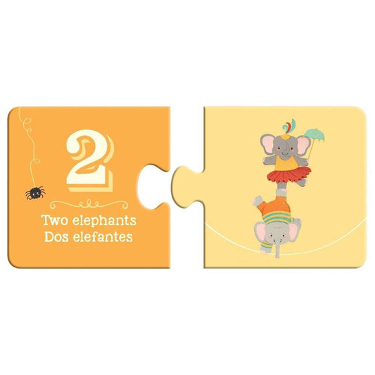 Un Elefante Numbers Puzzle Duo 20 Piece Jigsaw Puzzle Gibbs Smith - Chickadees Wooden Toys