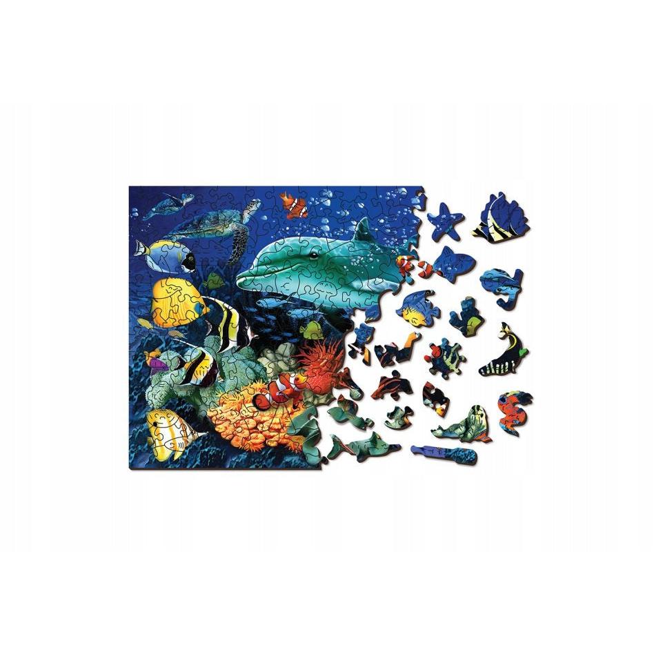 Underwater Adventures 200 Piece Wood Jigsaw Puzzle Wooden City - Chickadees Wooden Toys