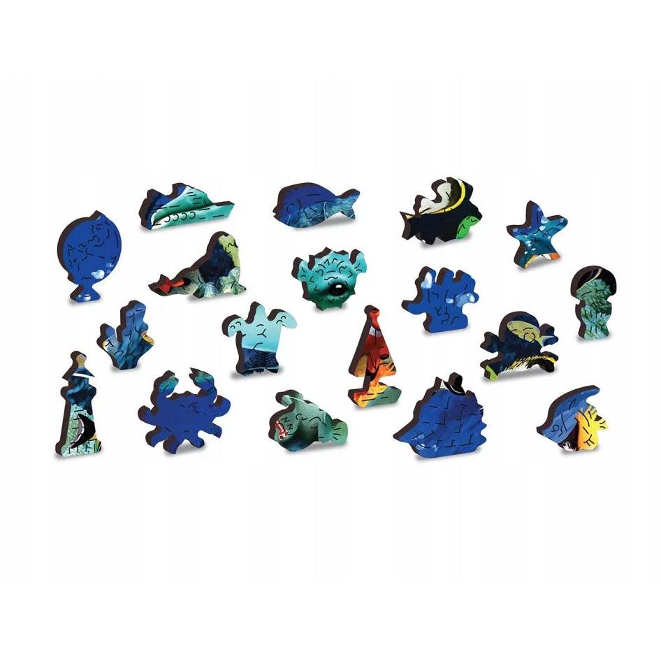 Underwater Adventures 200 Piece Wood Jigsaw Puzzle Wooden City - Chickadees Wooden Toys