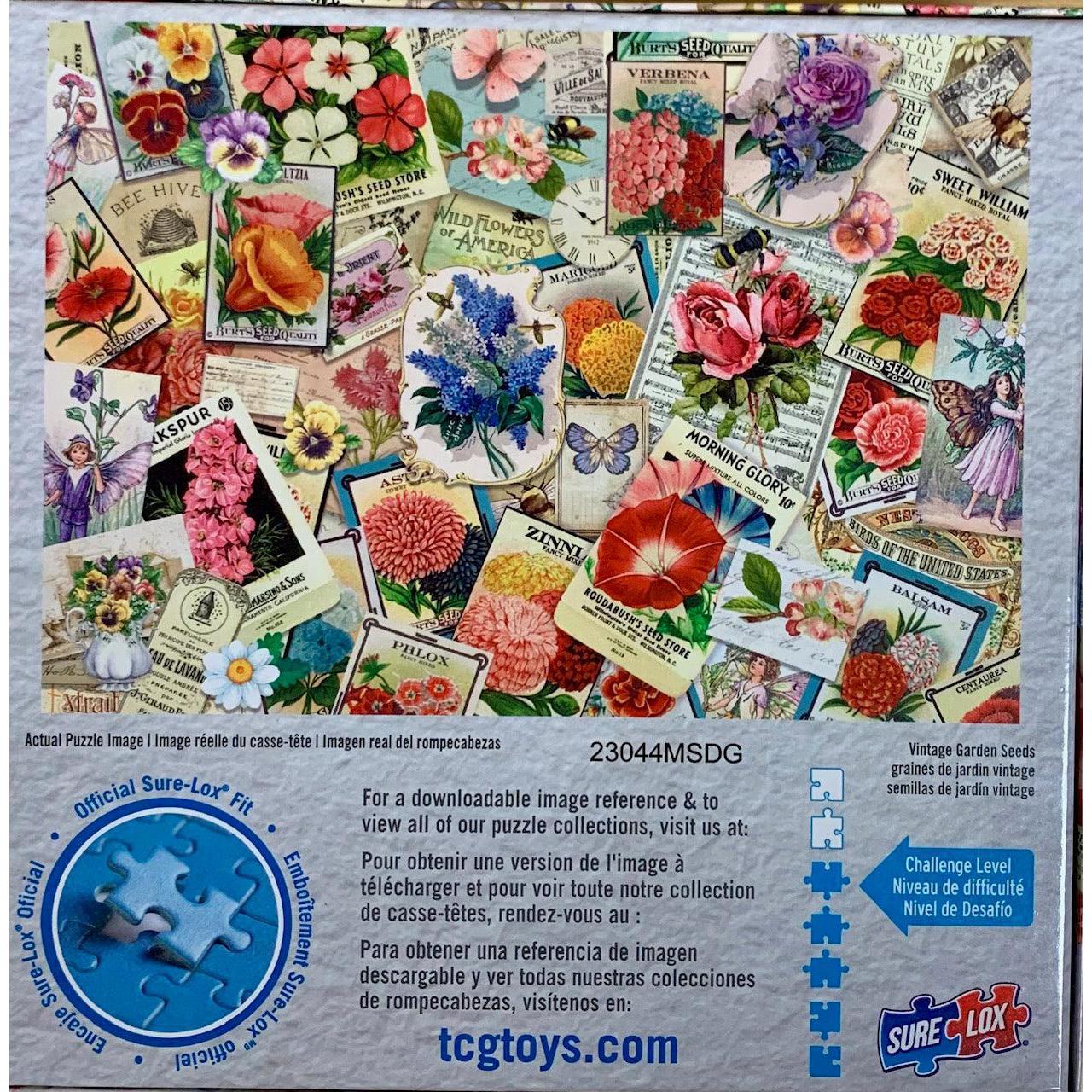 Vintage Garden Seeds Cool Collages 1000 Piece Jigsaw Puzzle Sure Lox