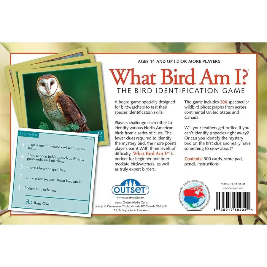 What Bird Am I? Trivia Card Game Outset - Chickadees Wooden Toys