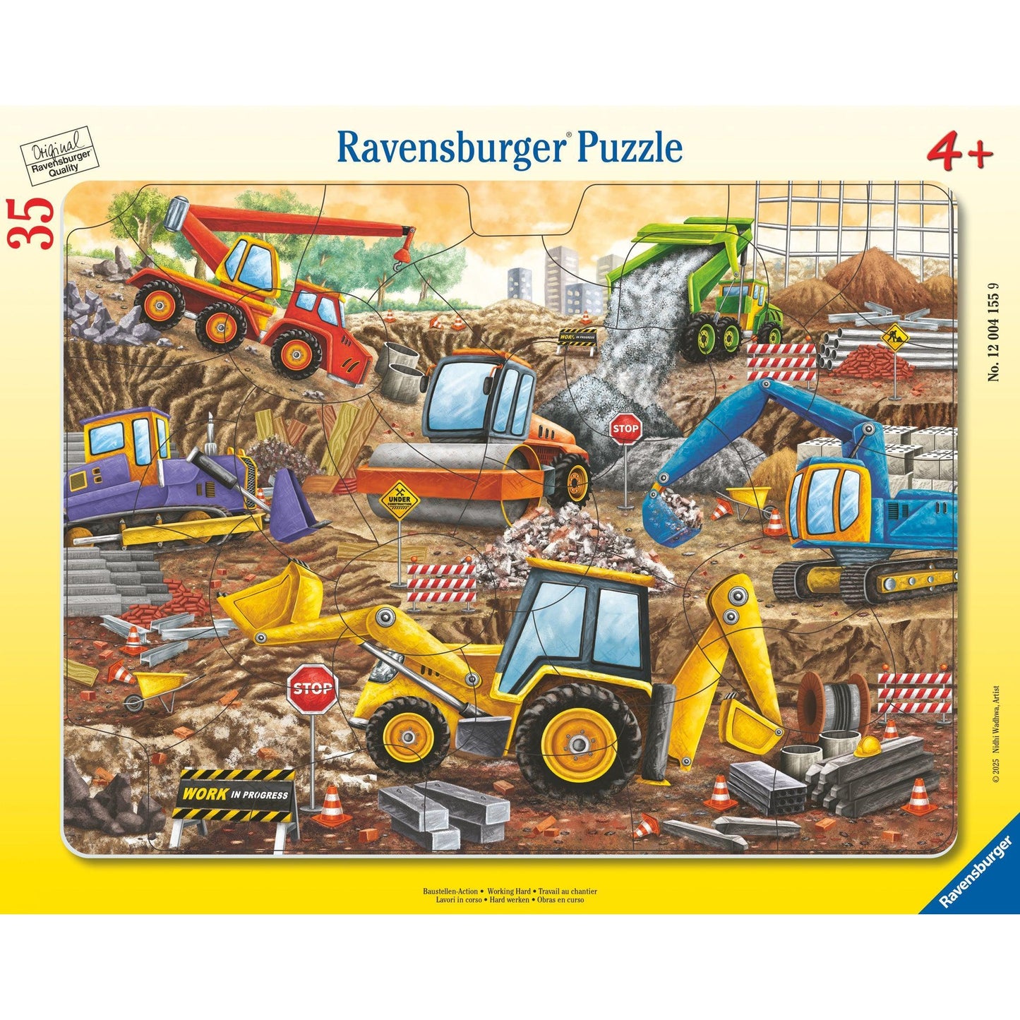 Working Hard 35 Piece Tray Jigsaw Puzzle Ravensburger
