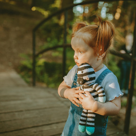 Zebra Rattle - Chickadees Wooden Toys