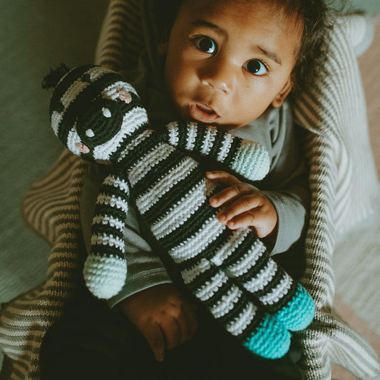 Zebra Rattle - Chickadees Wooden Toys
