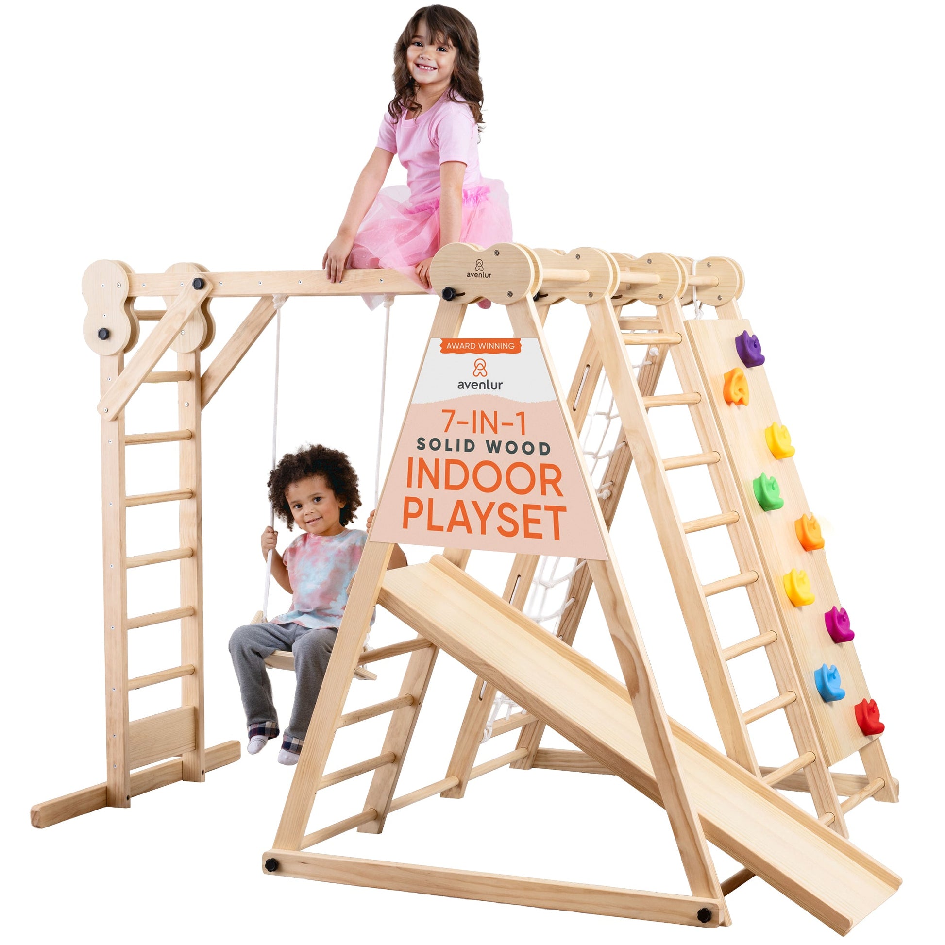 Chestnut - 8-in-1 Jungle Gym for Toddlers - Chickadees Wooden Toys