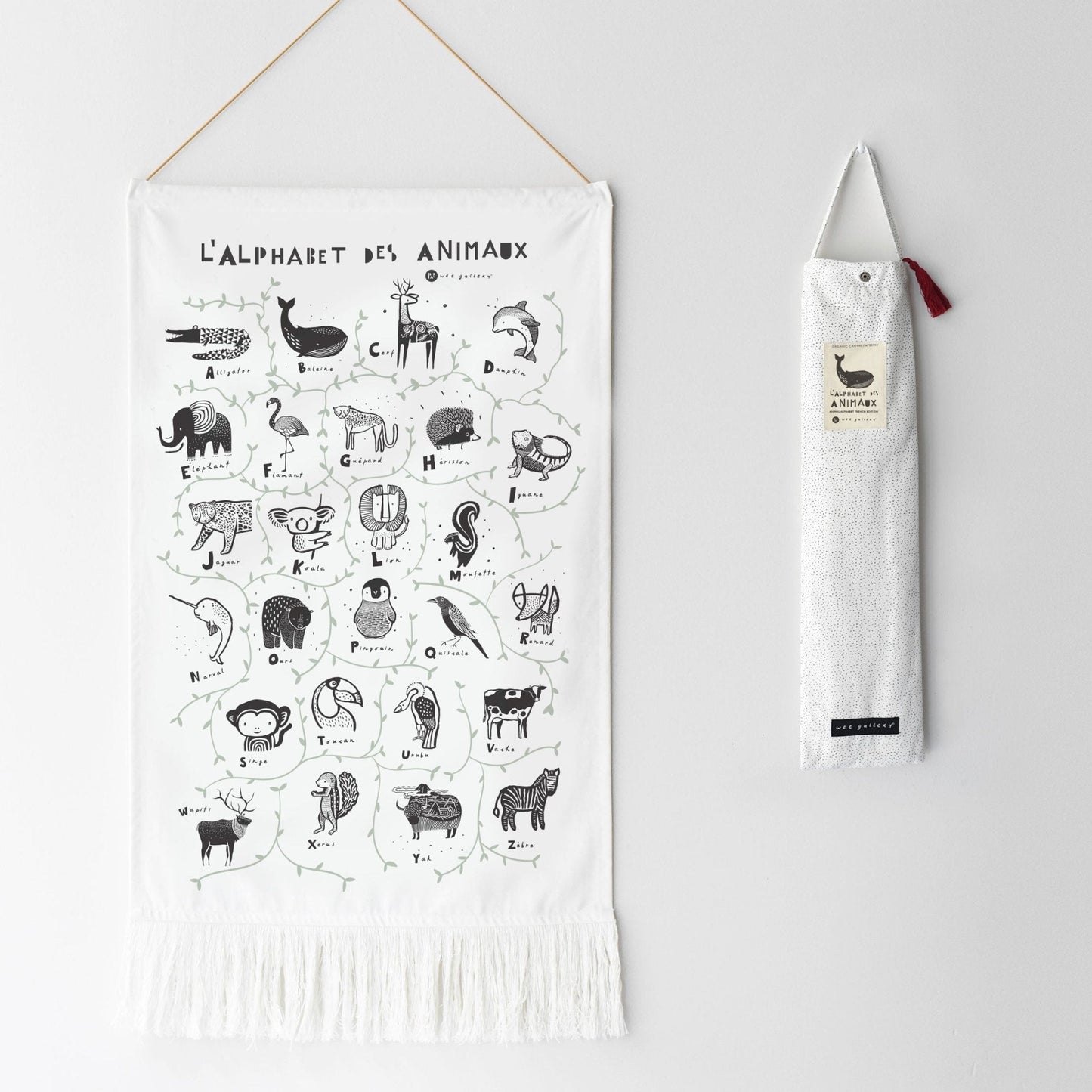 Animal Alphabet Tapestry - French Edition - Chickadees Wooden Toys