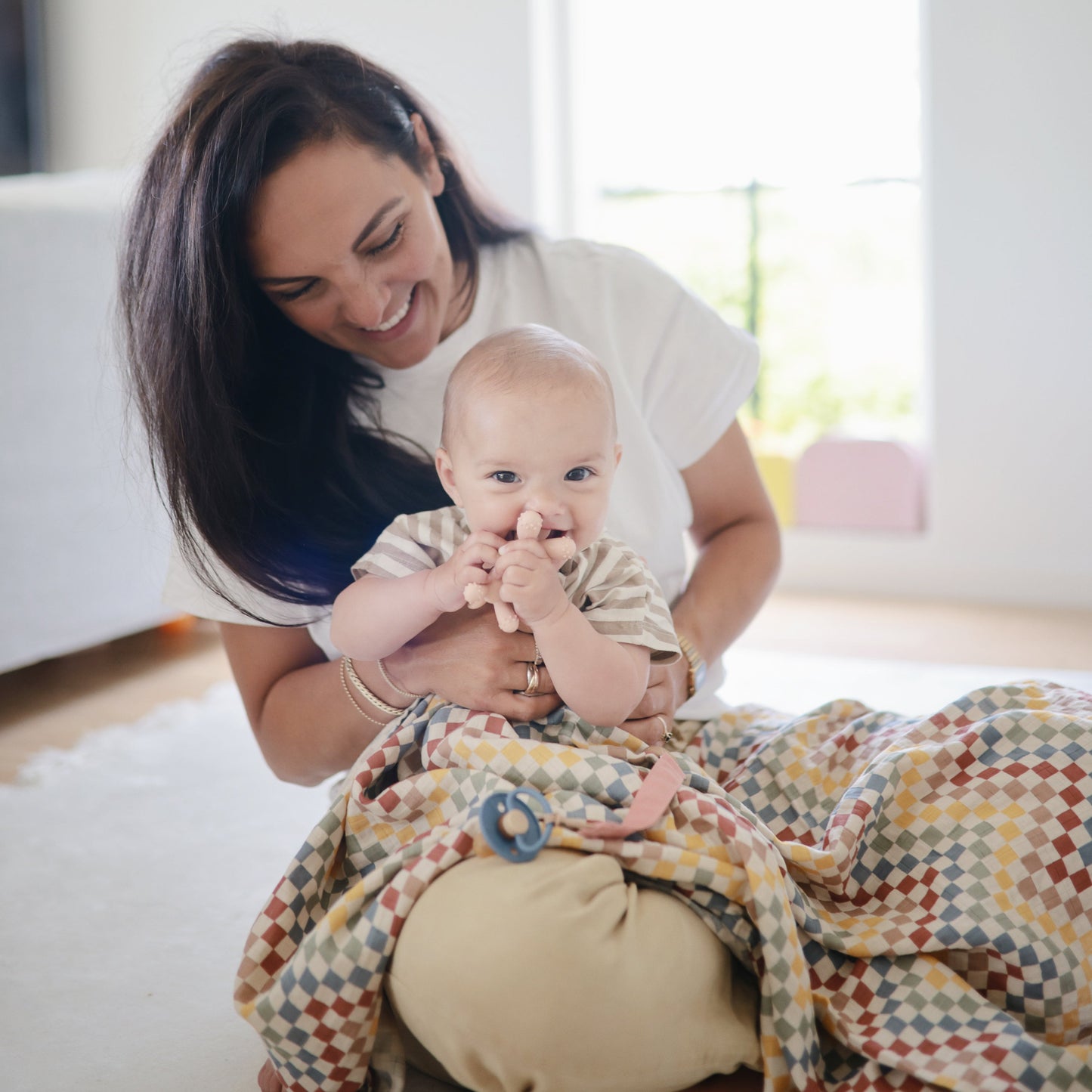 Organic Cotton Muslin Swaddle Blanket - Chickadees Wooden Toys