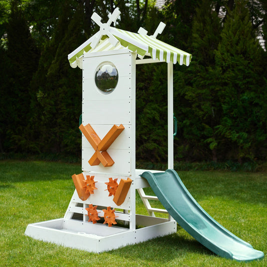 Aloe Outdoor Mini Playset for Toddlers – Water Slide & Backyard Fun - Chickadees Wooden Toys