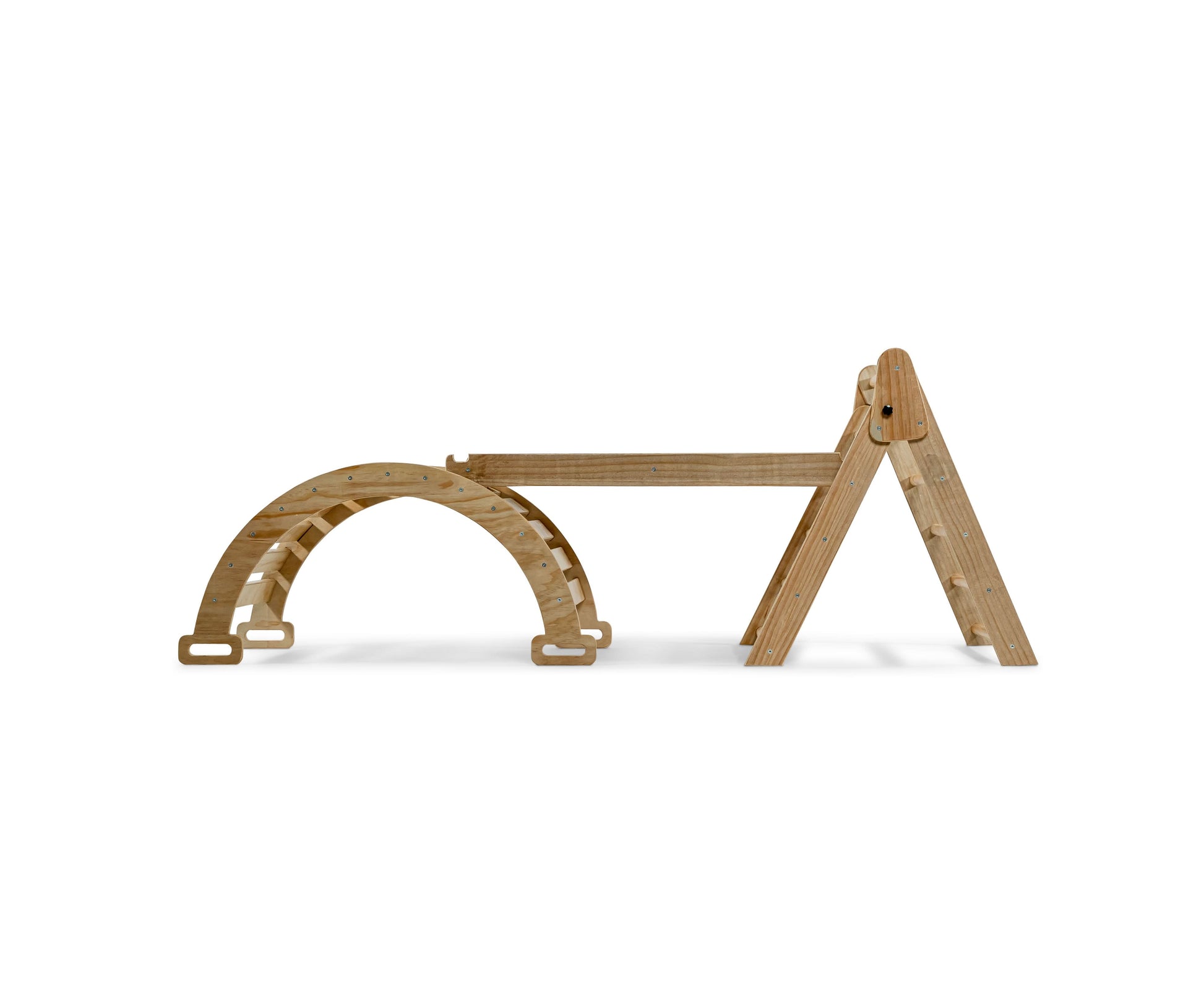 Hazel - Pikler Triangle Ladder & Rocker Set - Chickadees Wooden Toys