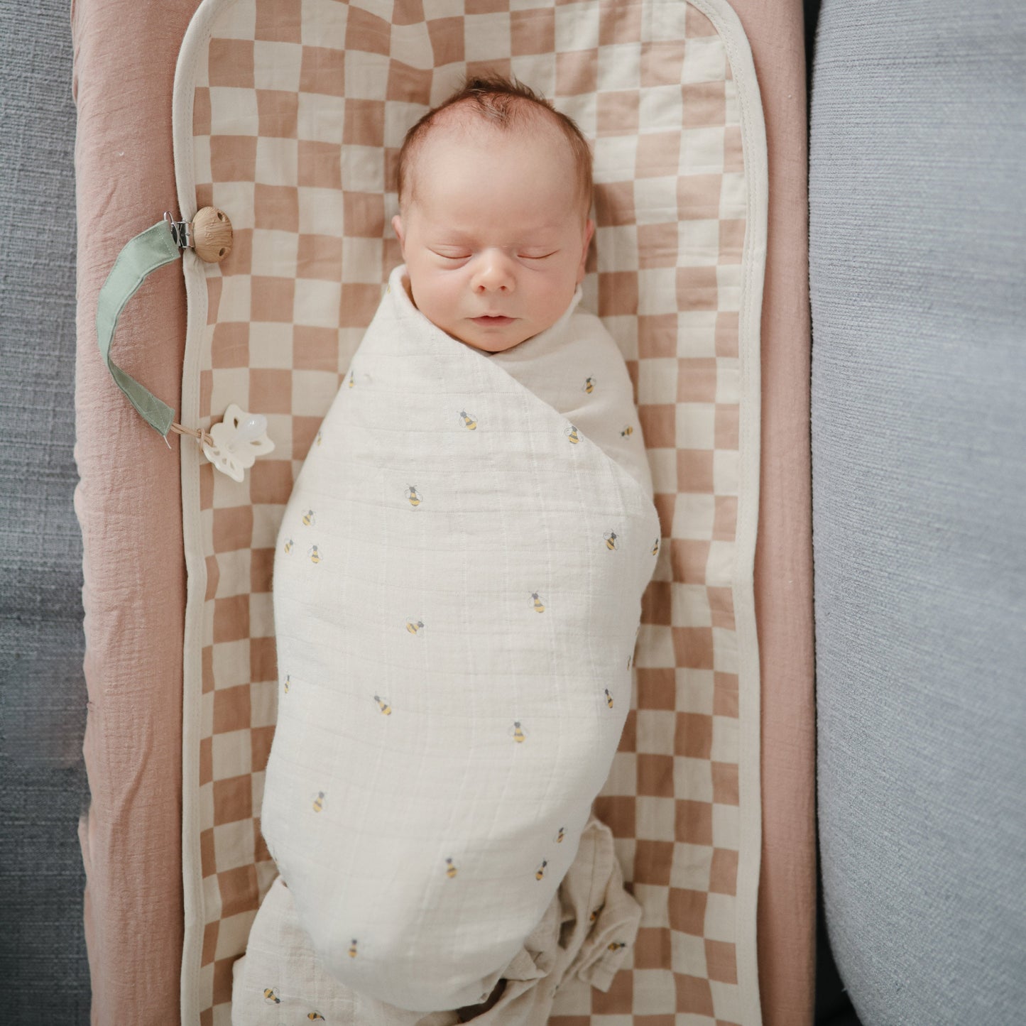 Organic Cotton Muslin Swaddle Blanket - Chickadees Wooden Toys