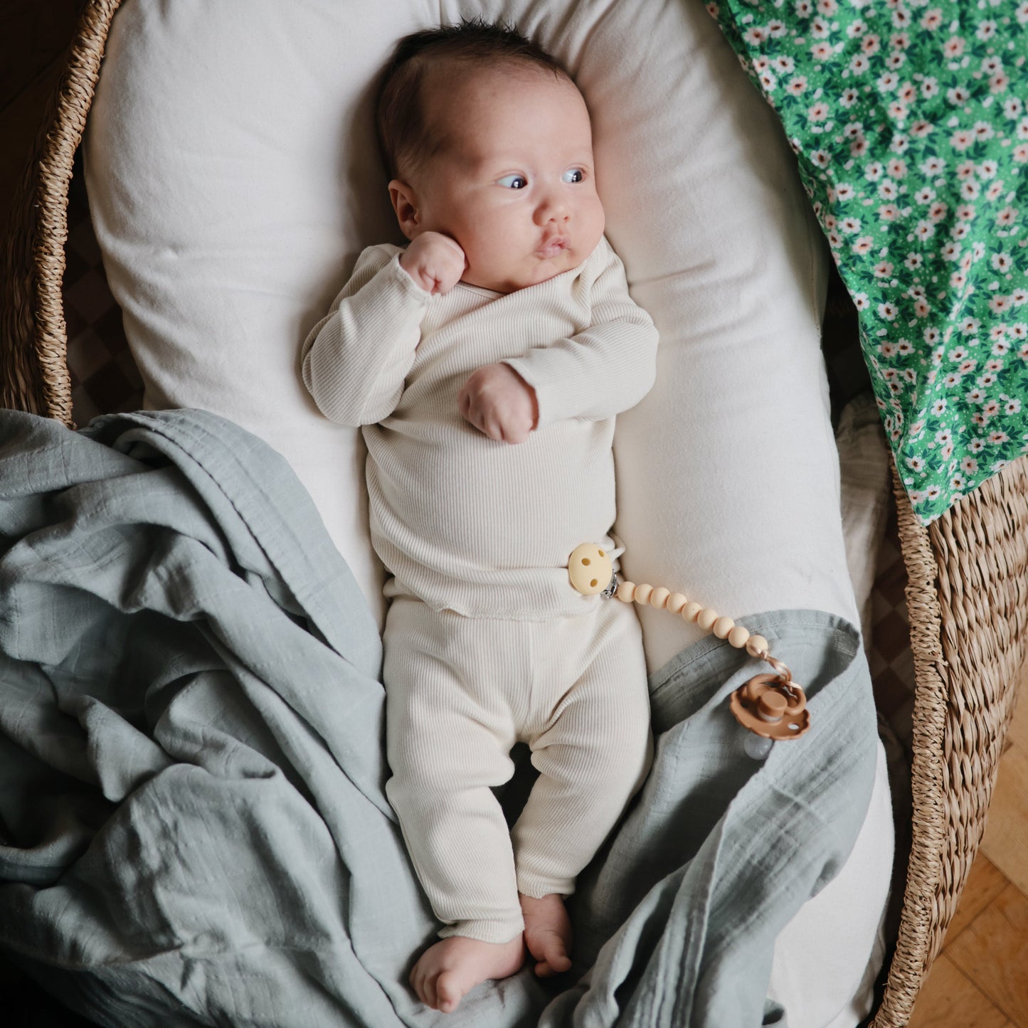 Organic Cotton Muslin Swaddle Blanket - Chickadees Wooden Toys