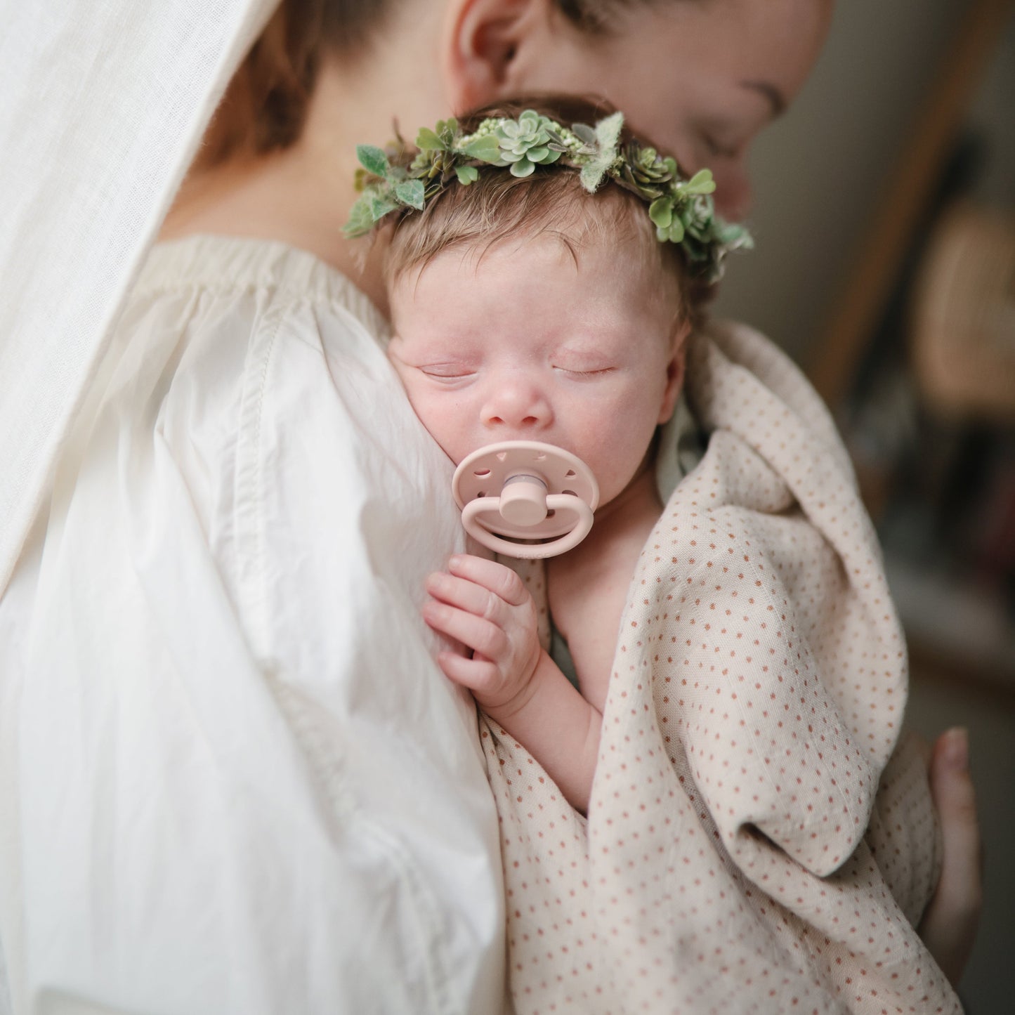 Organic Cotton Muslin Swaddle Blanket - Chickadees Wooden Toys