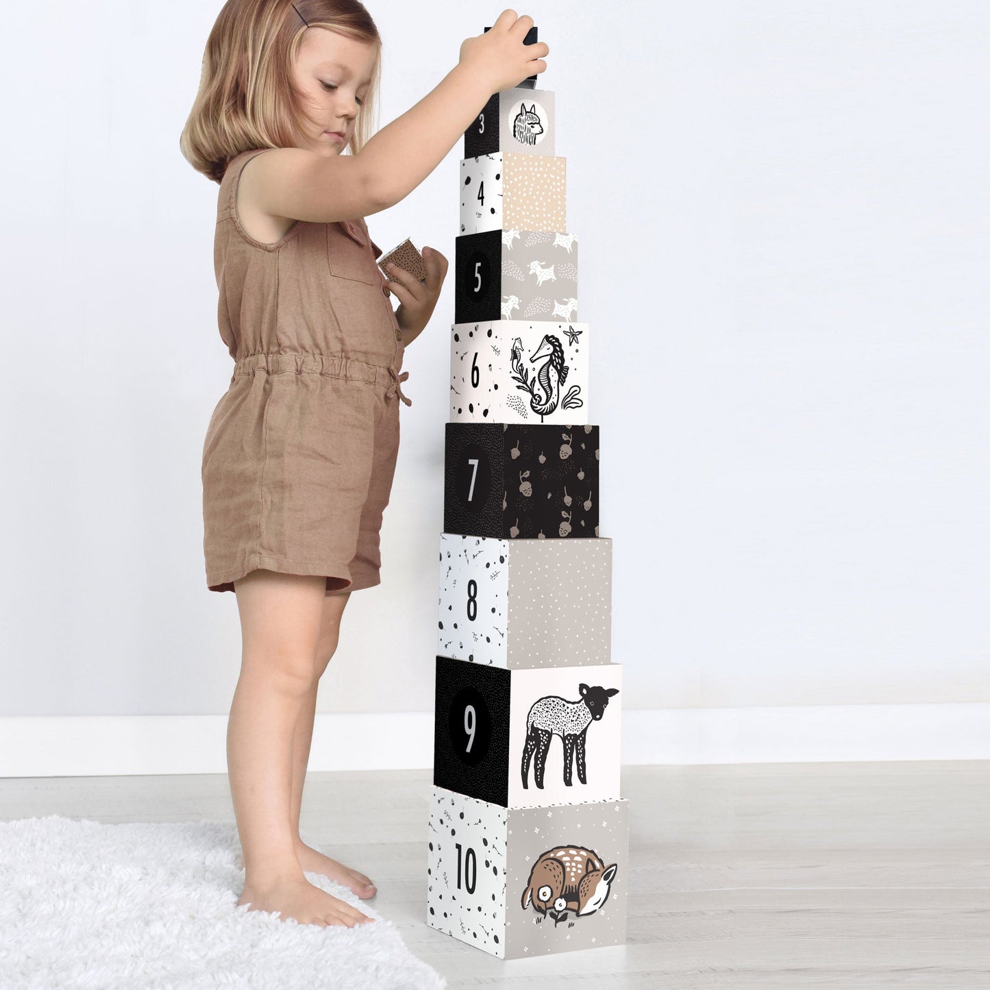 Nesting Blocks - Baby Animals - Chickadees Wooden Toys