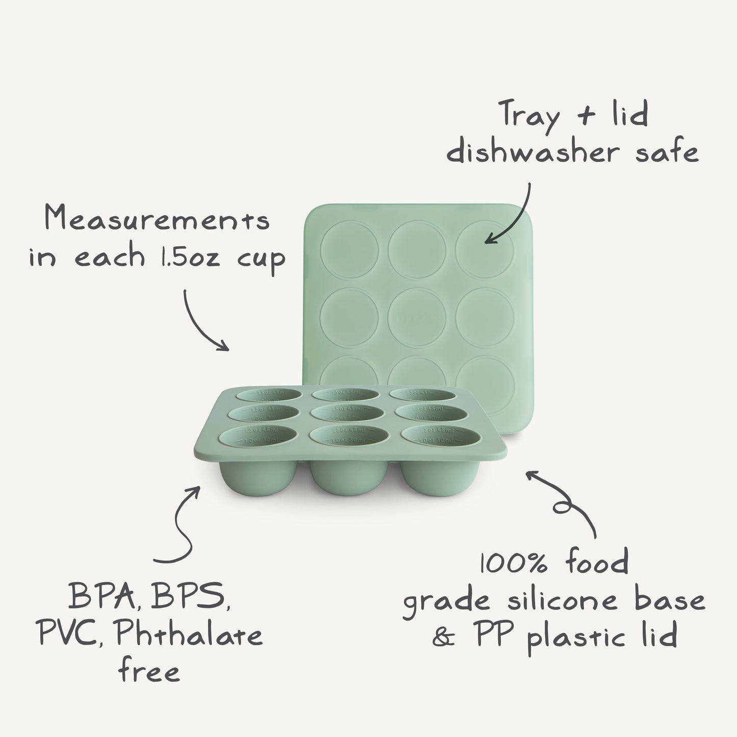Baby Food Freezer Tray - Chickadees Wooden Toys